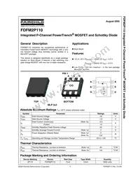 FDFM2P110 Datasheet Page 2