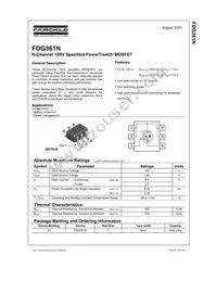 FDG361N Datasheet Cover