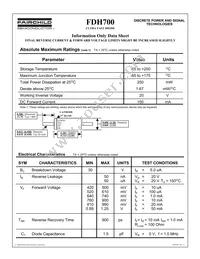 FDH700_T50R Datasheet Cover