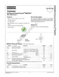 FDI040N06 Datasheet Cover