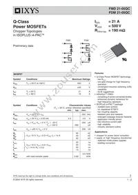 FDM21-05QC Datasheet Cover