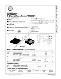 FDMC5614P Datasheet Cover