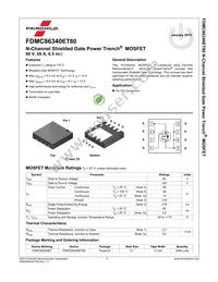 FDMC86340ET80 Datasheet Page 2