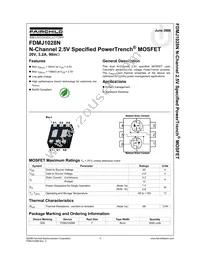 FDMJ1028N Datasheet Cover