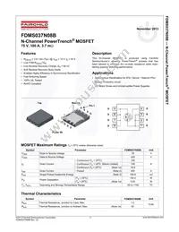 FDMS037N08B Datasheet Page 2