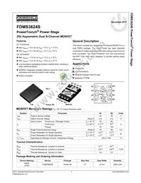 FDMS3624S Datasheet Page 2