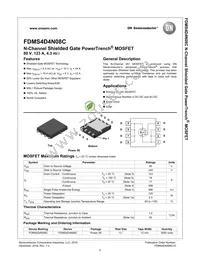 FDMS4D4N08C Datasheet Page 2