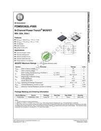 FDMS5362L-F085 Datasheet Cover
