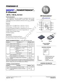 FDMS6681Z Datasheet Cover