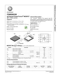 FDMS86350 Datasheet Cover