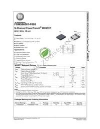 FDMS86581-F085 Datasheet Cover