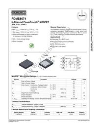 FDMS8674 Datasheet Cover