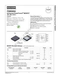 FDMS8692 Datasheet Cover