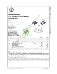 FDMS9408-F085 Datasheet Cover