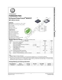 FDMS9409-F085 Datasheet Cover