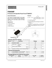 FDN308P Datasheet Page 2