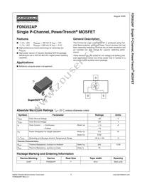 FDN352AP Datasheet Page 2