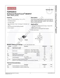 FDP054N10 Datasheet Page 2