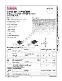 FDP20N50F Datasheet Page 2