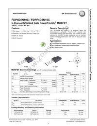 FDP4D5N10C Datasheet Cover