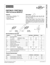 FDP79N15 Datasheet Cover