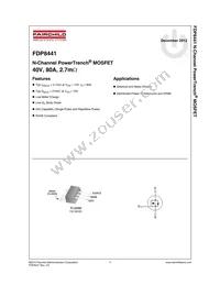 FDP8441 Datasheet Page 2