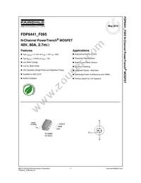 FDP8441_F085 Datasheet Cover