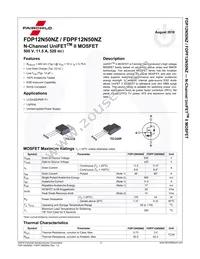 FDPF12N50NZT Datasheet Page 2