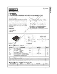 FDR8521L Datasheet Cover