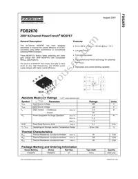 FDS2670 Datasheet Page 2