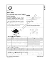 FDS3512 Datasheet Cover