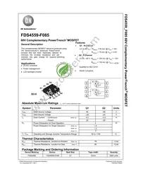 FDS4559-F085 Datasheet Cover