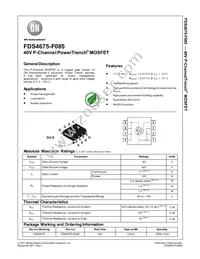 FDS4675-F085 Datasheet Cover