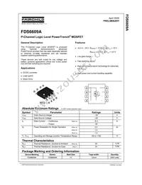 FDS6609A Datasheet Cover