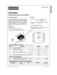 FDS7288N3 Datasheet Cover