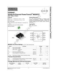 FDS8447 Datasheet Page 2