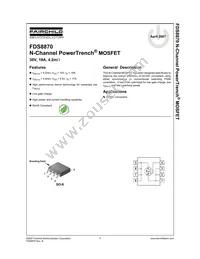 FDS8870 Datasheet Page 2