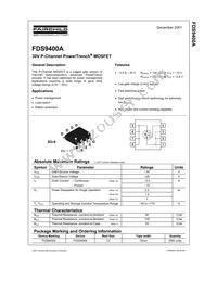 FDS9400A Datasheet Page 2