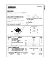 FDS9945 Datasheet Page 2