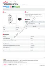 FDSD0630-H-1R5N=P3 Datasheet Cover