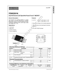 FDW2501N Datasheet Cover