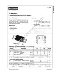 FDW2521C Datasheet Cover