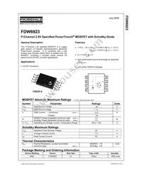 FDW6923 Datasheet Cover