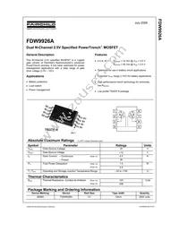 FDW9926A Datasheet Cover