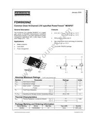 FDW9926NZ Datasheet Cover