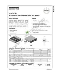 FDZ203N Datasheet Cover