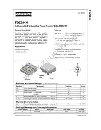 FDZ294N Datasheet Cover