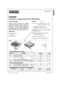 FDZ299P Datasheet Cover