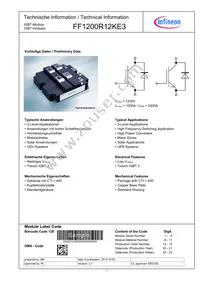 FF1200R12KE3NOSA1 Datasheet Cover