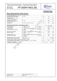 FF1200R17KE3B2NOSA1 Datasheet Page 2